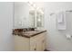 Elegant bathroom with a marble vanity top, modern fixtures, and clean, bright lighting at 7161 E Rancho Vista Dr # 2015, Scottsdale, AZ 85251