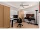 Bright office with tiled floors, ceiling fan, and natural light at 2902 E Avalon Dr, Phoenix, AZ 85016