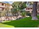 Community stream and waterfall with lush greenery and trees, adjacent to apartments at 2989 N 44Th St # 3016, Phoenix, AZ 85018