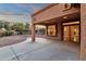Covered patio with a view of the backyard at 4937 S Peach Willow Ln, Gilbert, AZ 85298