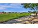 Green golf course with walking path and scenic view at 4937 S Peach Willow Ln, Gilbert, AZ 85298