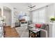 Stylish living room with a comfortable sectional, modern decor, and ample natural light at 5303 N 7Th St # 215, Phoenix, AZ 85014