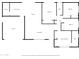 Floor plan showing bedrooms, bathrooms, living spaces, garage, and laundry at 7014 E Latham St, Scottsdale, AZ 85257