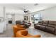 Bright living room features modern flooring, and large window at 7014 E Latham St, Scottsdale, AZ 85257