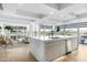 Modern open kitchen featuring a large island, stainless steel appliances, and an abundance of natural light and light-colored cabinets at 7137 E Rancho Vista Dr # 5001, Scottsdale, AZ 85251