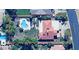 Aerial view of the property showcasing the spacious layout, pool, well-maintained landscaping, and neighborhood at 8373 S Forest Ave, Tempe, AZ 85284