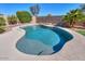 Private pool with manicured landscaping, artificial grass, and accent lighting enhancing the ambiance at 866 W Hereford Dr, San Tan Valley, AZ 85143