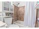 Clean bathroom with tub-shower and toilet at 1601 N Saba St # 264, Chandler, AZ 85225