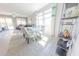 Bright dining area featuring a glass table, upholstered chairs, and stylish decor under natural light at 17563 W Summit Dr, Goodyear, AZ 85338