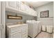 Laundry room with granite countertop and sink, plus a washer and dryer at 2992 N Miller Rd # 219B, Scottsdale, AZ 85251