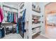 Walk-in closet with custom shelves and rods, providing ample storage space at 31626 N 129Th Dr, Peoria, AZ 85383