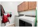 Convenient laundry room equipped with washer, dryer, and storage cabinets for efficient organization at 32405 N 23Rd Ave, Phoenix, AZ 85085