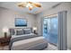 Comfortable bedroom with natural light and sliding glass door access to the patio at 3318 W Ravina Ln, Anthem, AZ 85086