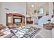 Open-concept living area with high ceilings and a view of the dining space at 7667 E Krall St, Scottsdale, AZ 85250