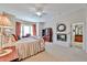 Spacious main bedroom showcasing a fireplace, and natural lighting at 7667 E Krall St, Scottsdale, AZ 85250