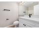 This bathroom features modern fixtures, a white vanity, and a sleek faucet at 1421 E Hopkins Rd, Gilbert, AZ 85295