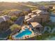 Charming homes with a pool and spa overlooking a lush landscape at 16341 E Links Dr, Fountain Hills, AZ 85268