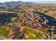 Scenic aerial view of a golf course community with beautiful homes and well-maintained landscaping at 16341 E Links Dr, Fountain Hills, AZ 85268