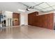 Spacious garage with epoxy floors and custom built-in cabinets for ample storage at 16341 E Links Dr, Fountain Hills, AZ 85268