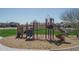Community playground featuring slides and play structures against a backdrop of green lawns and neighborhood homes at 25930 N Thornhill Dr, Peoria, AZ 85383