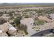 Aerial view of a desert property with a private pool, mature trees, and desert landscaping at 28604 N 92Nd Pl, Scottsdale, AZ 85262