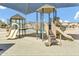 Playground with slides and climbing apparatus has sun protection and is fun for to build skills and have adventures at 4304 E Whitehall Dr, San Tan Valley, AZ 85140
