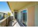 Apartment balcony with sliding door access at 6767 N 7Th St # 212, Phoenix, AZ 85014
