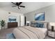 Cozy primary bedroom featuring carpeted floors, neutral paint, and soft decor at 6767 N 7Th St # 212, Phoenix, AZ 85014