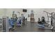 This gym features various exercise machines on a black floor at 804 N Jamaica Way, Gilbert, AZ 85234