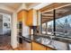 Beautiful kitchen with stainless appliances, granite countertops, and view to the outside at 9110 E Clubhouse Ct # 639, Scottsdale, AZ 85262