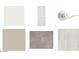 An array of interior doors, hardware, paint samples, and flooring materials for home customization at 17972 W Long Lake Rd, Goodyear, AZ 85338