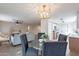 Open-concept living space featuring a dining area flowing into living room and kitchen at 2016 N Pennington Dr, Chandler, AZ 85224