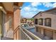 Balcony showing a view of a neighboring building, garages, and nearby parking at 2150 E Bell Rd # 1134, Phoenix, AZ 85022