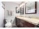 Updated bathroom featuring double vanity and modern fixtures at 2744 E Windrose Dr, Phoenix, AZ 85032