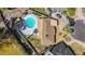 Aerial shot featuring a private pool, large yard, and convenient carport at 3707 E Amelia Ave, Phoenix, AZ 85018