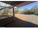 View from covered parking area showing natural landscaping at 6528 N Hillside Dr, Paradise Valley, AZ 85253