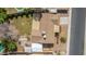 Aerial view of a single-Gathering home featuring a large backyard and a spacious roof at 947 N Saffron --, Mesa, AZ 85205