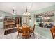 The dining room has tile floors, an oak dining table, and a view of the outdoor patio at 947 N Saffron --, Mesa, AZ 85205