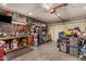 Well-organized garage with ample storage space, featuring tools, equipment, and organizational systems at 947 N Saffron --, Mesa, AZ 85205