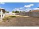 Spacious backyard with a block fence, offering privacy and plenty of room for outdoor activities at 949 E Piute Ave, Phoenix, AZ 85024