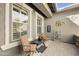 Cozy patio with comfortable seating, perfect for relaxing or enjoying outdoor meals at 10049 E Topaz Ave, Mesa, AZ 85212