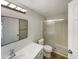 Bright bathroom with a vanity, mirror, and enclosed shower with sliding glass doors at 10410 N Cave Creek Rd # 2119, Phoenix, AZ 85020