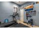 Exercise room featuring a treadmill, ceiling fan and tiled floor at 10886 E Ludlow Dr, Scottsdale, AZ 85255