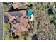An overhead image displaying the home's outdoor space and inground pool area at 13827 N Sunset Dr, Fountain Hills, AZ 85268