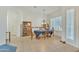 Elegant dining room with stylish furniture and a large window at 14955 N 78Th Dr, Peoria, AZ 85381