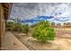 Backyard featuring desert landscaping, privacy fence, and concrete patio at 18618 E Mockingbird Dr, Queen Creek, AZ 85142