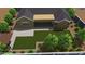 Rendering of front yard design featuring a driveway, lawn, desert landscaping and home exterior at 18618 E Mockingbird Dr, Queen Creek, AZ 85142