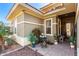 Inviting front porch area with a welcoming 