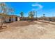 Back yard with partial block wall at 3035 W Pierce St, Phoenix, AZ 85009