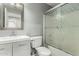 Bathroom featuring shower, single vanity and mirror at 3730 E Diamond Ct, Gilbert, AZ 85297